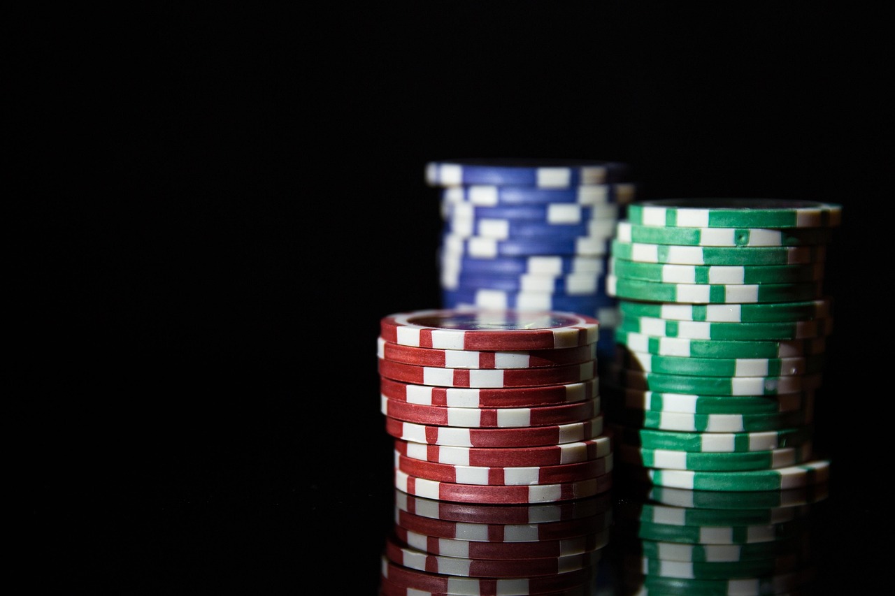 Stacked casino chips