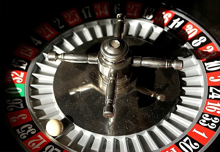 Close-up of a roulette wheel